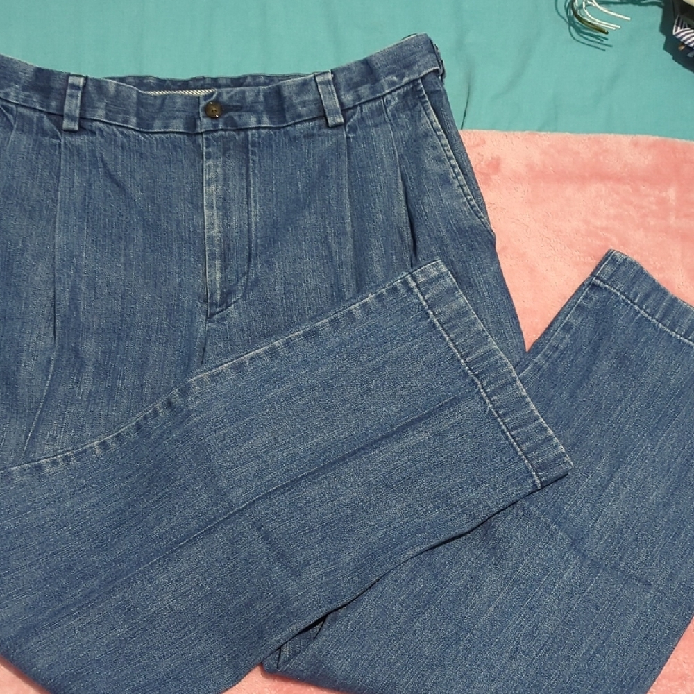 Roundtree & Yorke Casual Blue Denim Pants